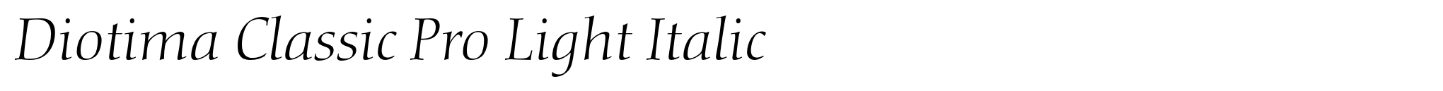 Diotima Classic Pro Light Italic image